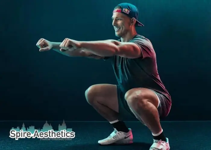 Image of man build leg muscle Blackburn through exercise