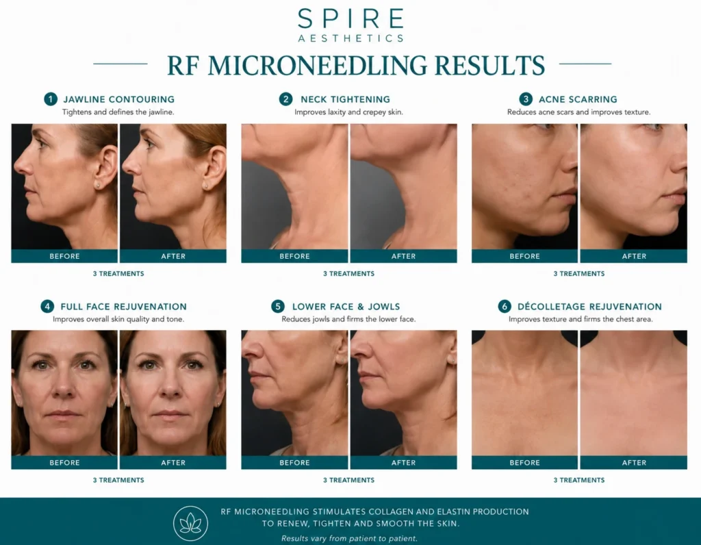 RF Microneedling Skin tightening Blackburn results