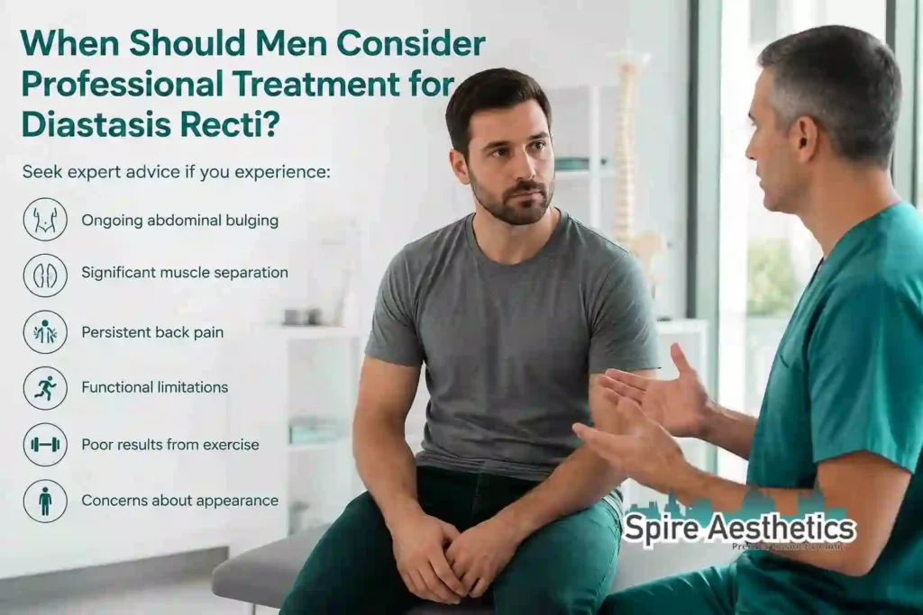 When Should Men Consider Professional Treatment for Diastasis Recti Blackburn?